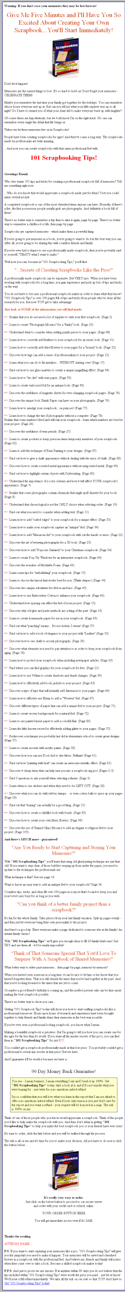 101 Scrapbooking Tips PLR eBook - Image 2