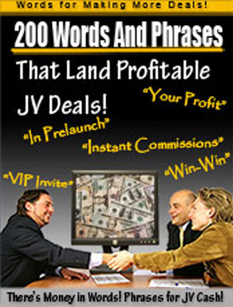 200 Words and Phrases that Land Joint Venture Deals PLR