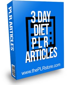 3 Day Diet PLR Articles