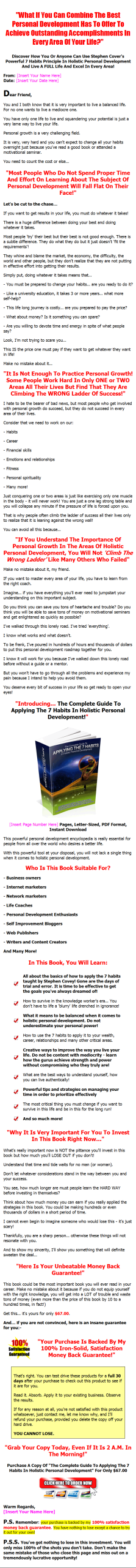 7 Habits of Holistic Development PLR Ebook - Image 2