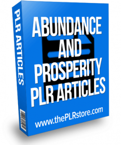 abundance and prosperity plr articles