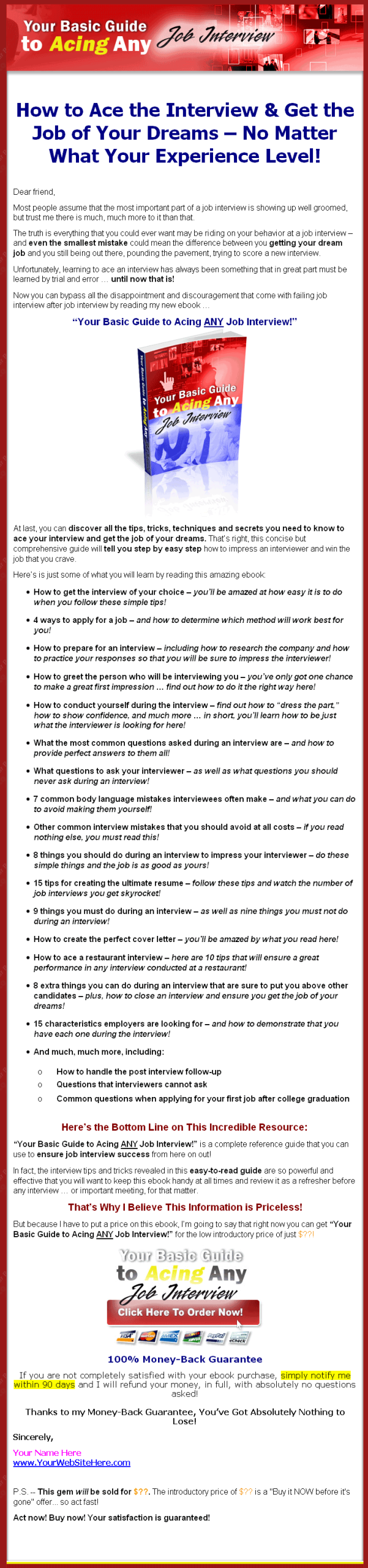 Acing any Job Interview PLR Ebook - Image 2