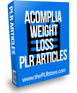 Acomplia Weight Loss PLR Articles