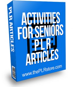 Activities for Seniors PLR Articles