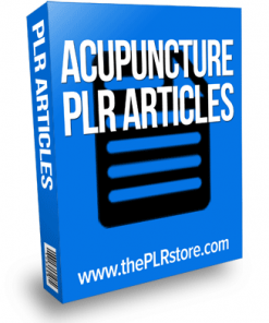 acupuncture plr articles