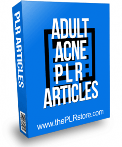 Adult Acne PLR Articles