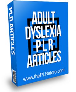 Adult Dyslexia Disorder PLR Articles