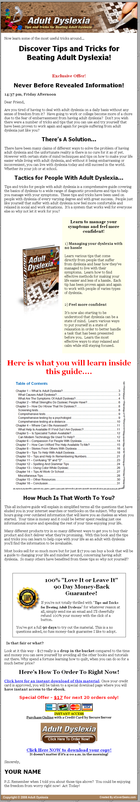 Adult Dyslexia PLR eBook - Image 2