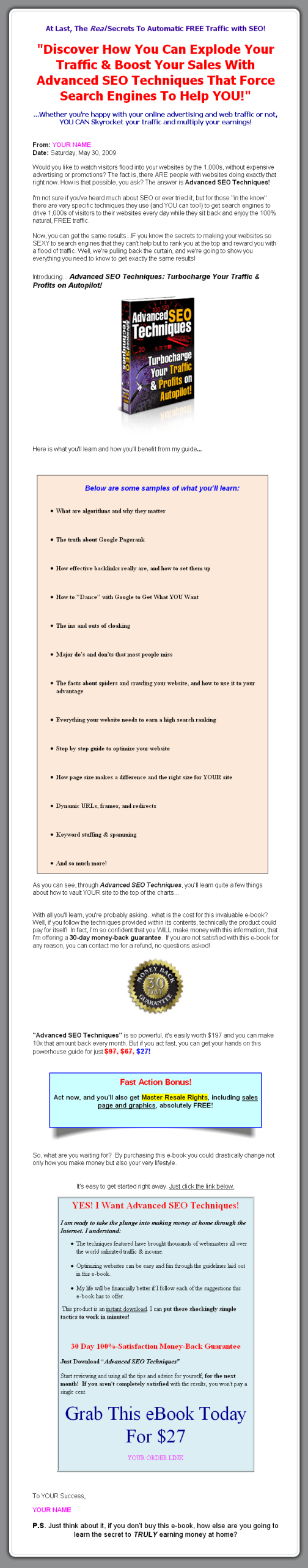 Advanced SEO PLR Ebook - Image 2
