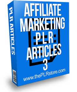 Affiliate Marketing PLR Articles 3