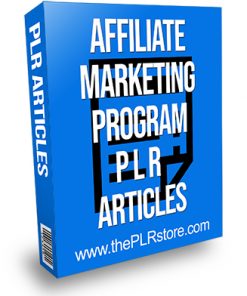 Affiliate Marketing Program PLR Articles