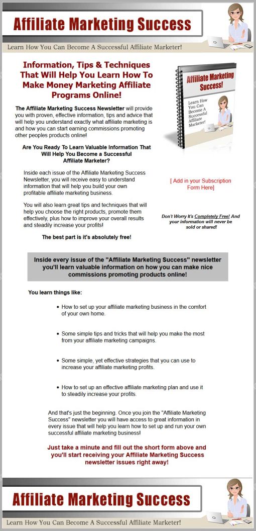 Affiliate Marketing Success PLR Autoresponder Email Messages | The PLR ...