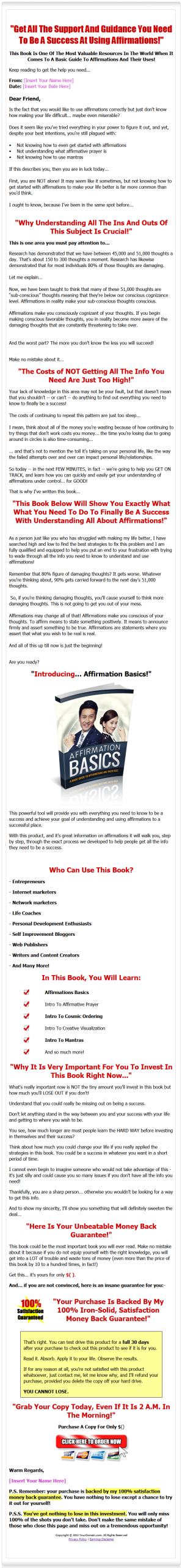 Affirmation Basics MRR Ebook - Image 2