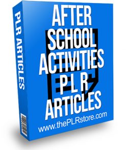 After School Activities PLR Articles