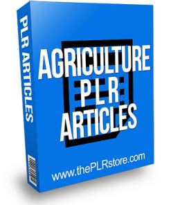 Agriculture PLR Articles