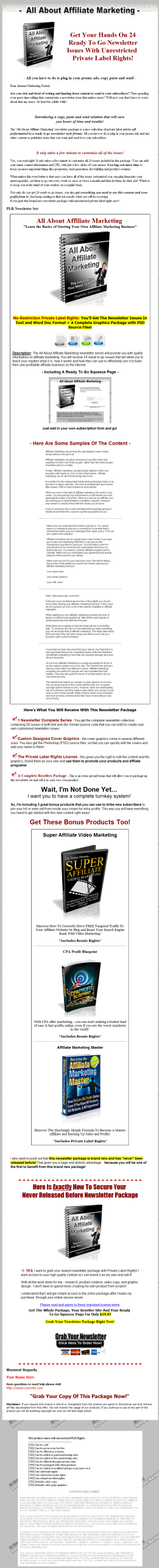 All About Affiliate Marketing PLR Autoresponder Messages - Image 4