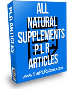 All Natural Supplements PLR Articles