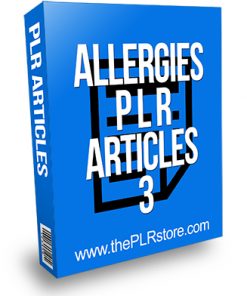 Allergies PLR Articles 3