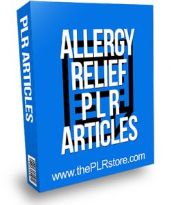 Allergy Relief PLR Articles
