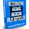 alternative herbal medicine plr articles