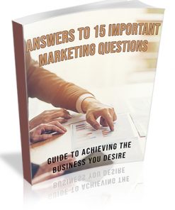 Answers to 15 Important Marketing Questions PLR Ebook