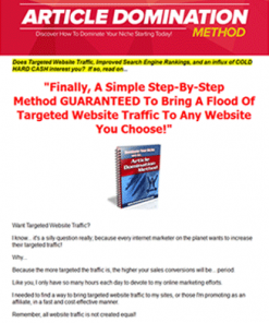 article domination method plr ebook