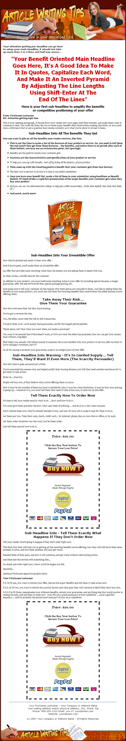 Article Writing Tips MRR eBook - Image 2