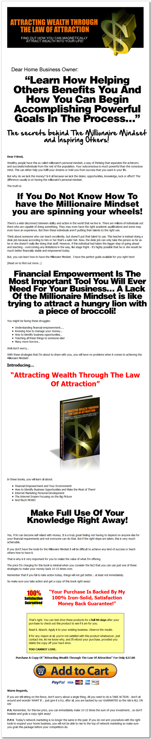 Attracting Wealth Through The Law of Attraction MRR Ebook - Image 2