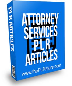 Attorney Services PLR Articles