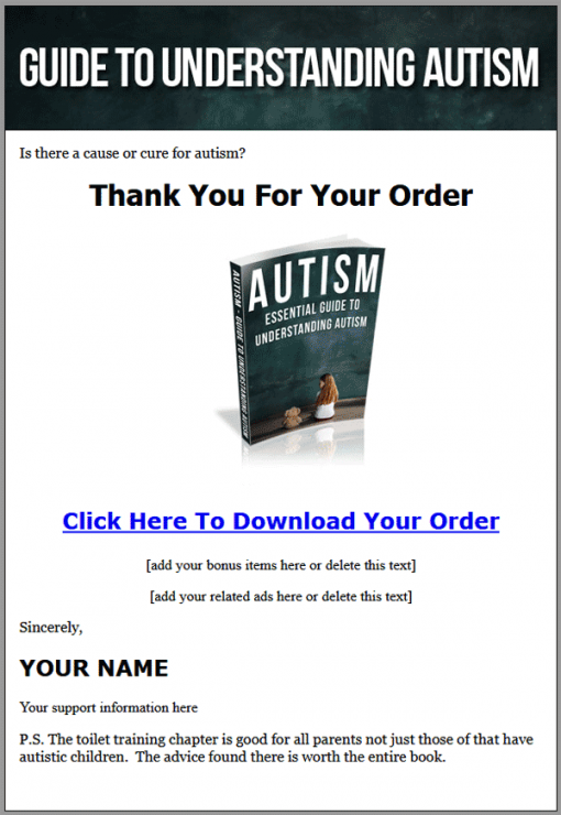 Autism MRR eBook with Master Resale Rights