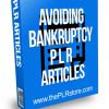 Avoiding Bankruptcy PLR Articles