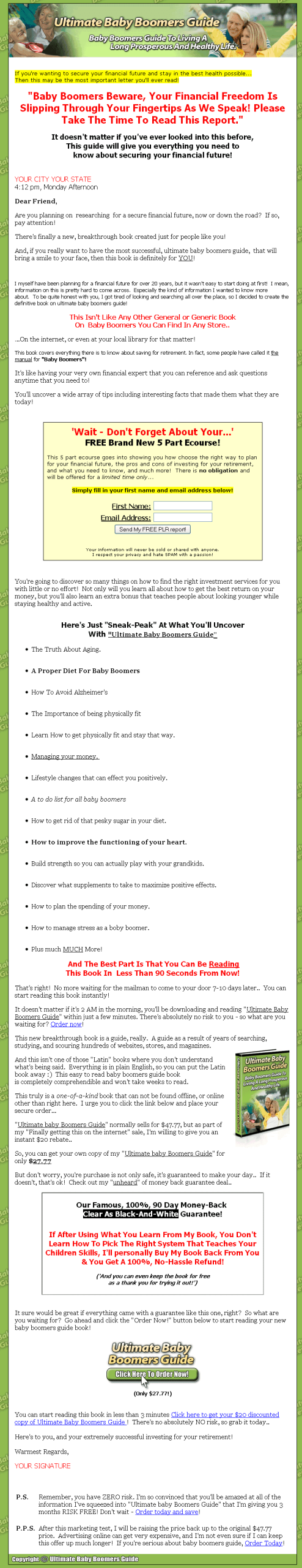 The Ultimate Baby Boomer Guide PLR Ebook Deluxe Package - Image 2