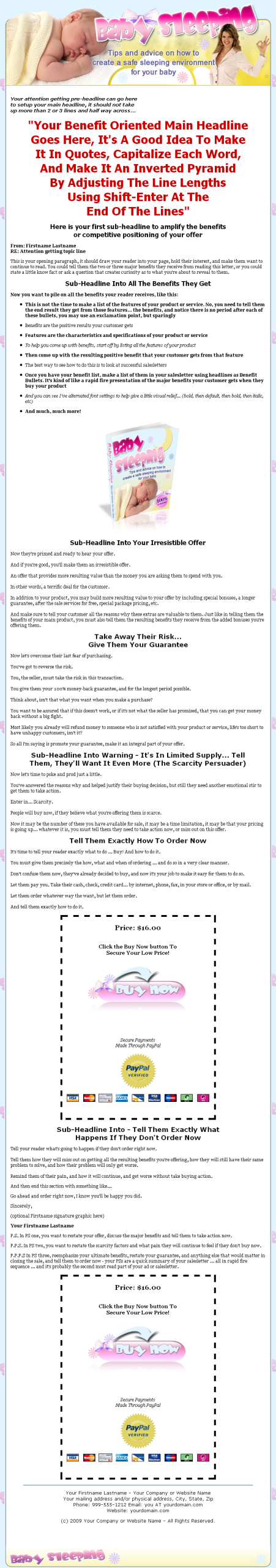Baby Sleeping Guide Ebook with Master Resale Rights - Image 2