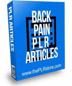 Back Pain PLR Articles with Private Label Rights