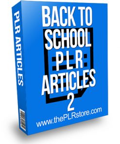 Back to School PLR Articles 2