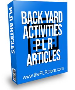 Back Yard Activities PLR Articles