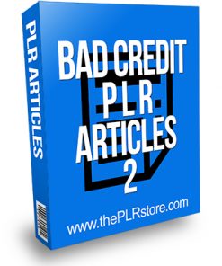Bad Credit PLR Articles 2