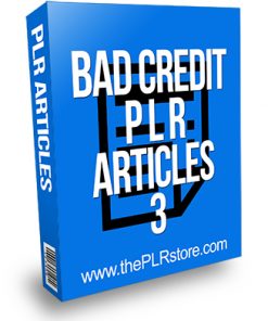 Bad Credit PLR Articles 3