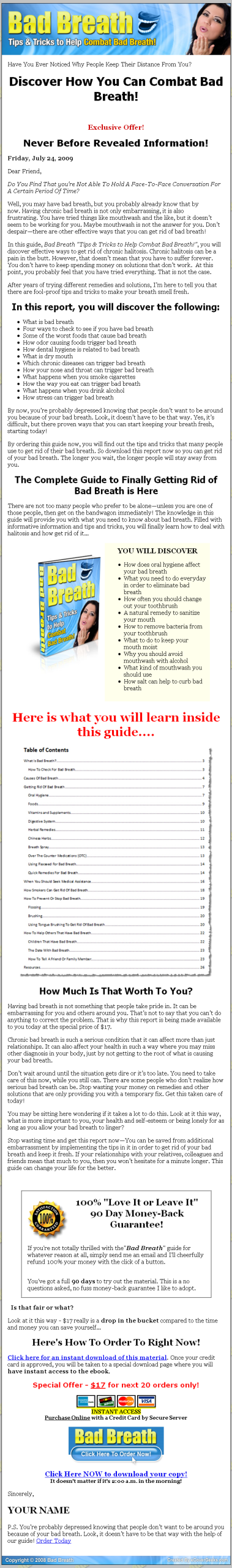 Bad Breath MRR eBook - Image 2