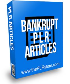 Bankrupt PLR Articles