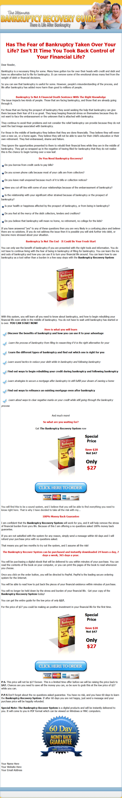 Bankruptcy Recovery Guide MRR Ebook Package - Image 2