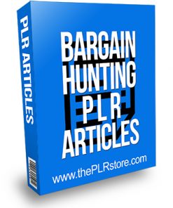 Bargain Hunting PLR Articles