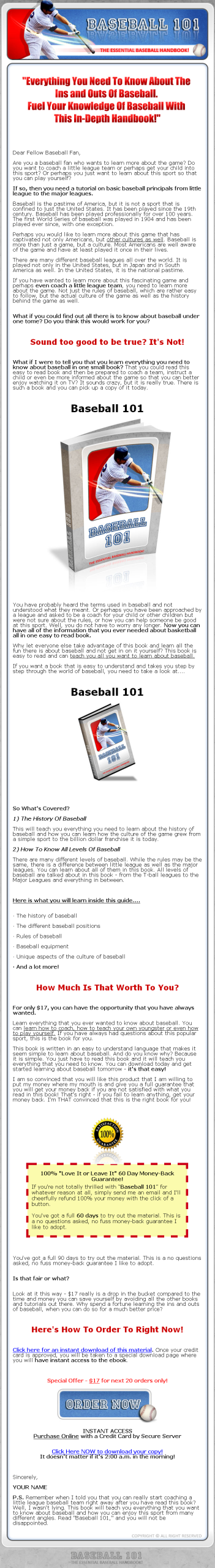 Baseball 101 MRR eBook - Image 2