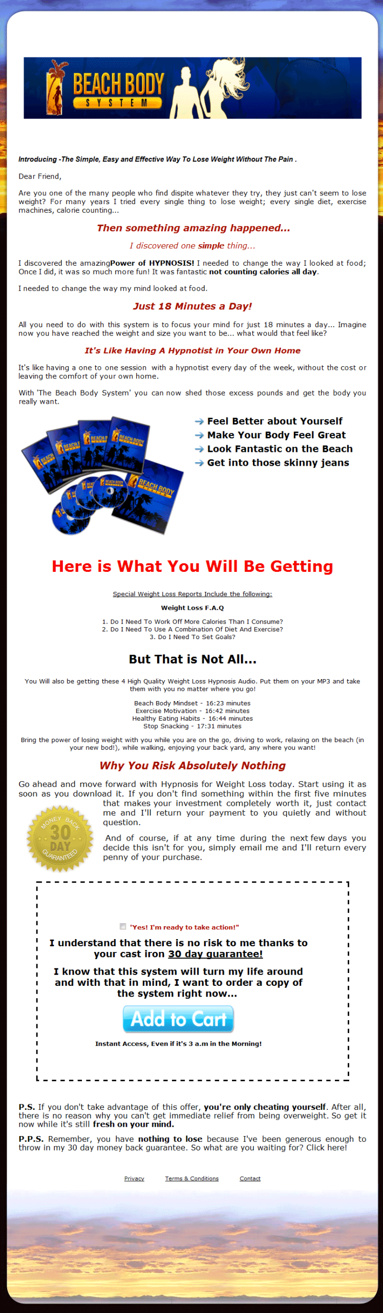 Get a Beach Body Weight Loss PLR Hypnosis Audio and Reports - Image 2