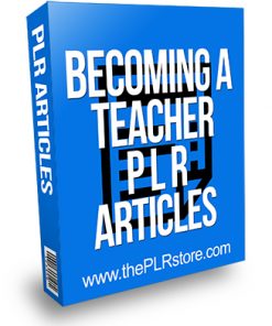 Becoming a Teacher PLR Articles