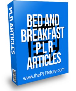 Bed and Breakfast PLR Articles