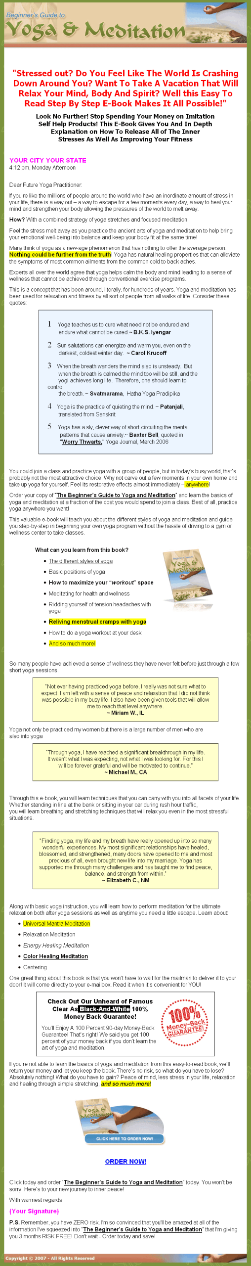 Beginners Guide to Yoga and Meditation PLR Ebook - Image 2