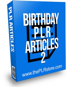 Birthday PLR Articles 2