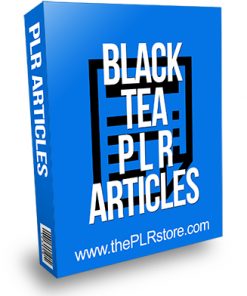 Black Tea PLR Articles