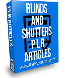 Blinds and Shutters PLR Articles